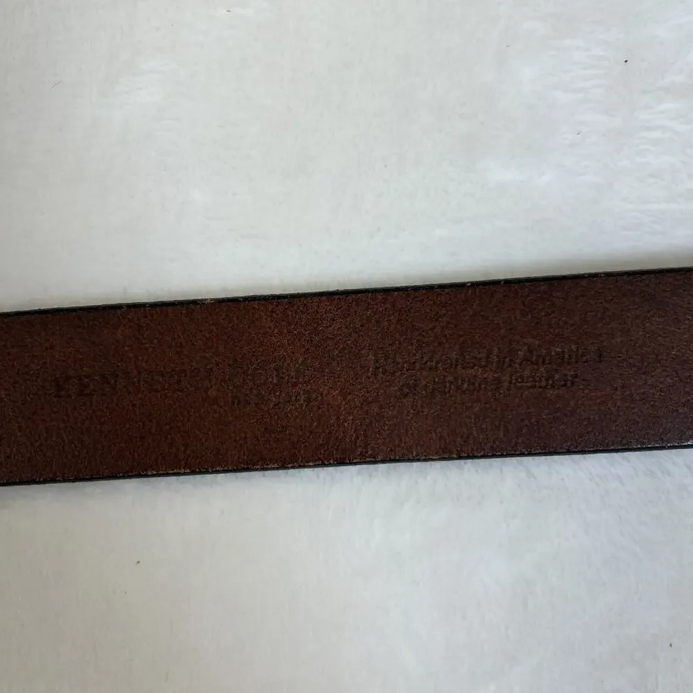 Kenneth Cole Mens Brown Genuine Leather 38/95 -1.5